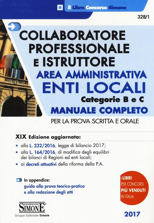 Collaboratore Professionale E Istruttore. Area Amministrativa. Enti ...