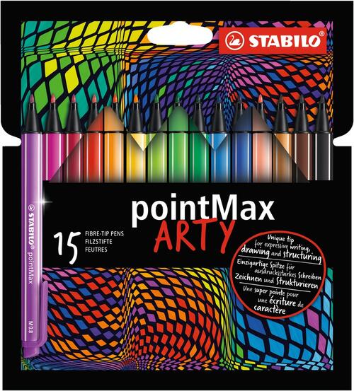Pennarello a doppia punta Trio 2-in-1 2,0 mm tratto 0,5 mm Stabilo confezione da 10 pennarelli nero