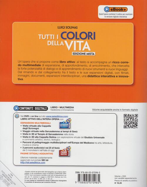 Tutti I Colori Della Vita Con Giorda Diritti Di Carta Con Dvd Rom Con Espansione Online