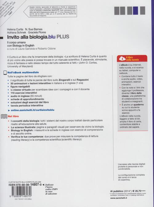 Invito Alla Biologiablu Plus Corpo Umano Con Interactive E Book Con Espansione Online