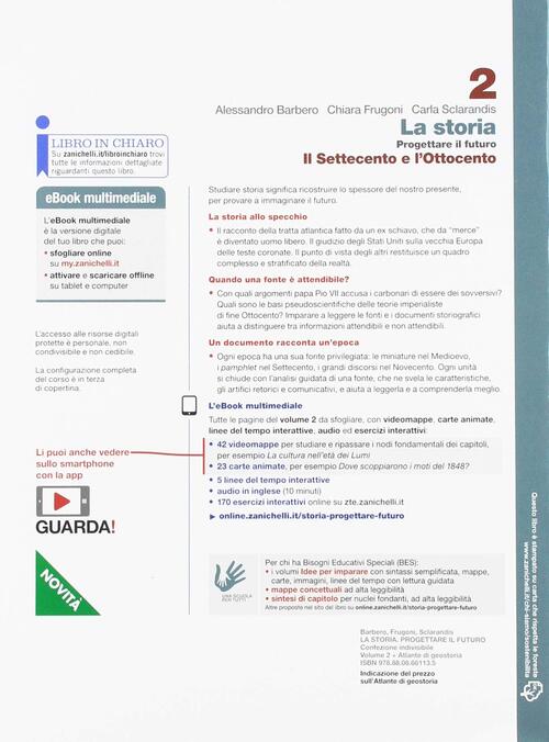 La Storia Progettare Il Futuro Con Atlante Di Geostoria Con E Book Vol 2 Settecento E
