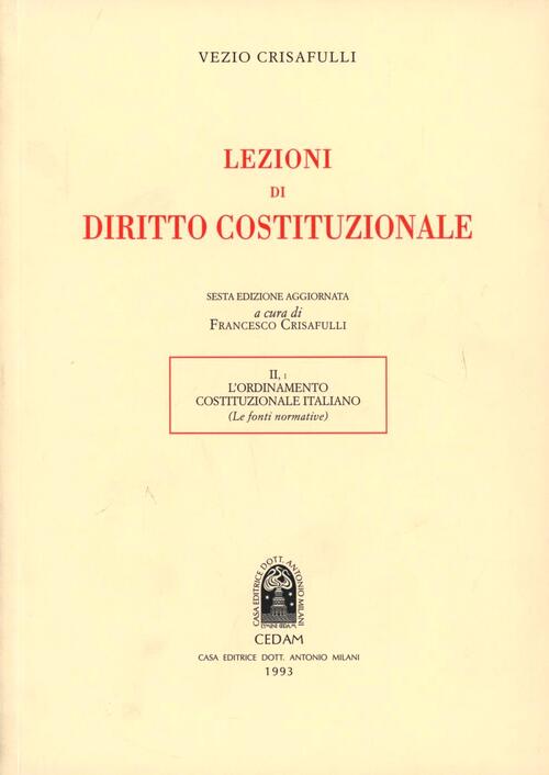 Lezioni Di Diritto Costituzionale Vol 2 1 Lordinamento