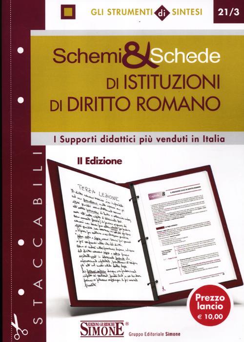 Schemi Schede Di Istituzioni Di Diritto Romano Libro Libraccio It