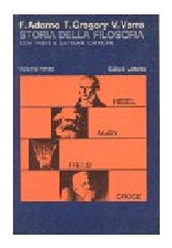 Manuale Di Storia Della Filosofia Adorno Gregory Verra