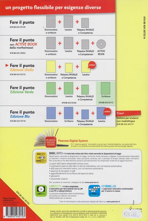 Fare Il Punto Grammatica E Scrittura Materiali Per Il Docente Ediz Gialla Anna Ferralasco Anna M