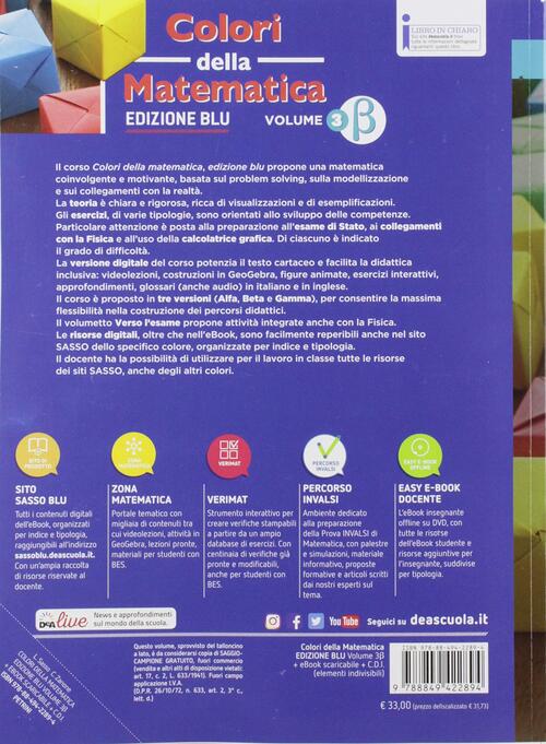 Colori Della Matematica Edizione Blu Volume 3 Beta