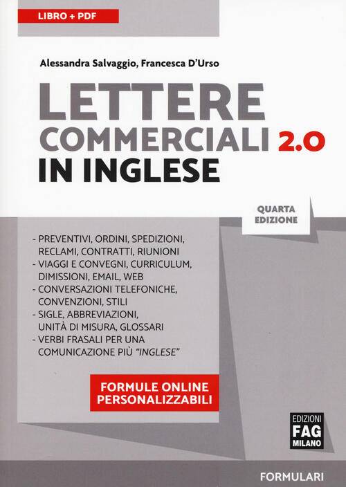 Lettere Commerciali 2 0 In Inglese Con Contenuto Digitale Per Download Alessandra Salvaggio D Urso Francesca Libro