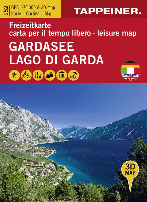 Koka 152 Lago Di Garda Carta Topografica 170000 E Panoramica In 3d