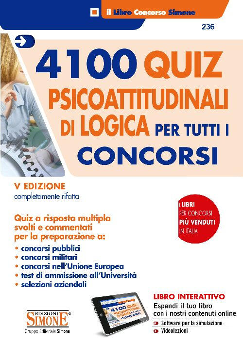 4100 Quiz Psicoattitudinali Di Logica Per Tutti I Concorsi. Con ...